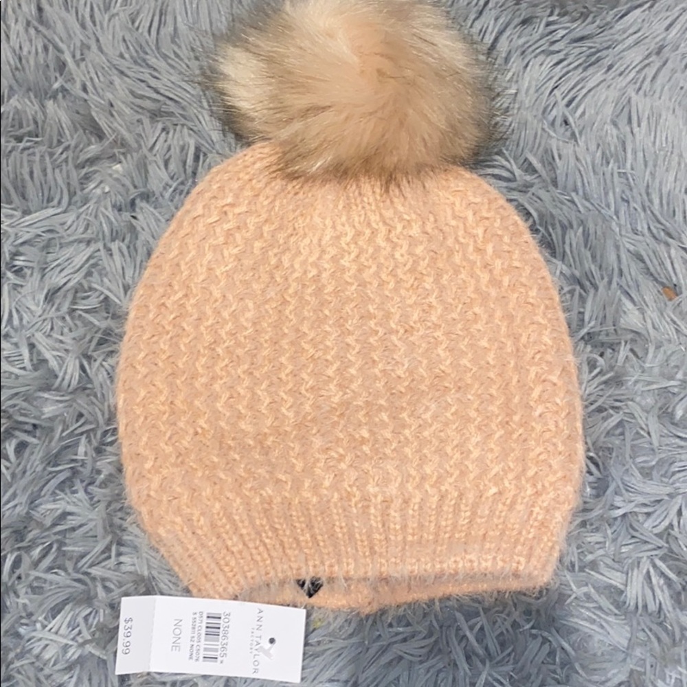 Ann Taylor beanie with puffball 🥰🥰🥰